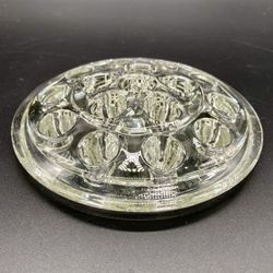 Round Glass 16 Hole Flower Frog