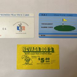 Vintage golf cards 