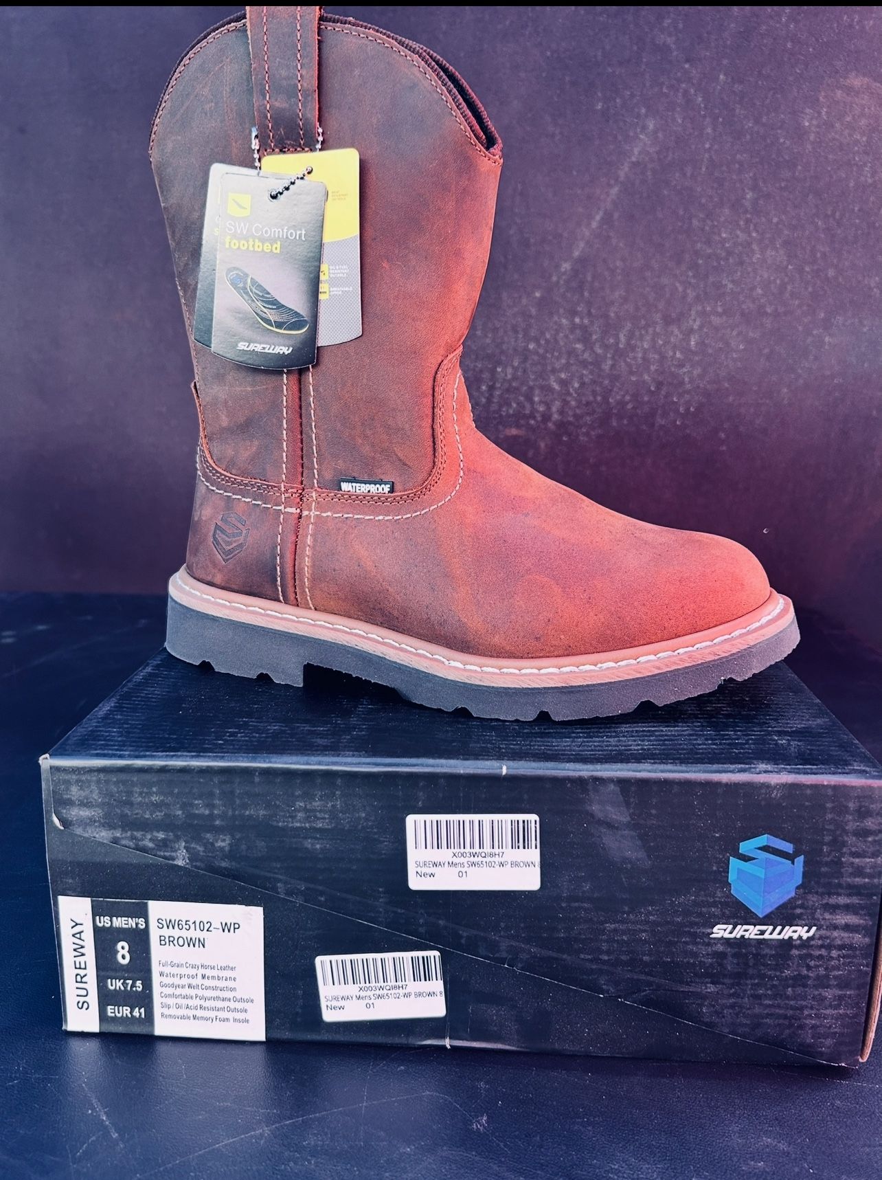 SUREWAY SOFT TOE WORK BOOTS