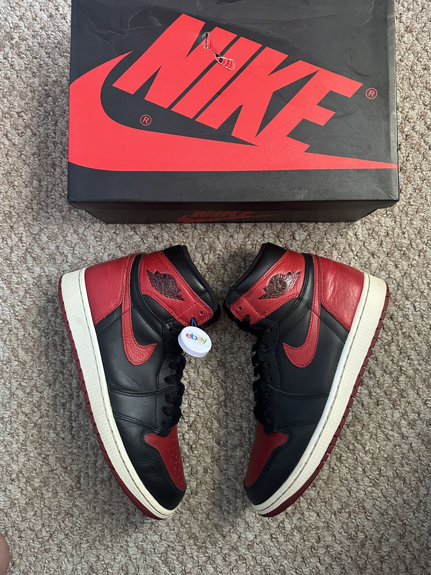 Nike Jordan 1 Og  “Bred ” Size 9.5 ❤️‍🔥  (W/Proof of purchase) ‼️