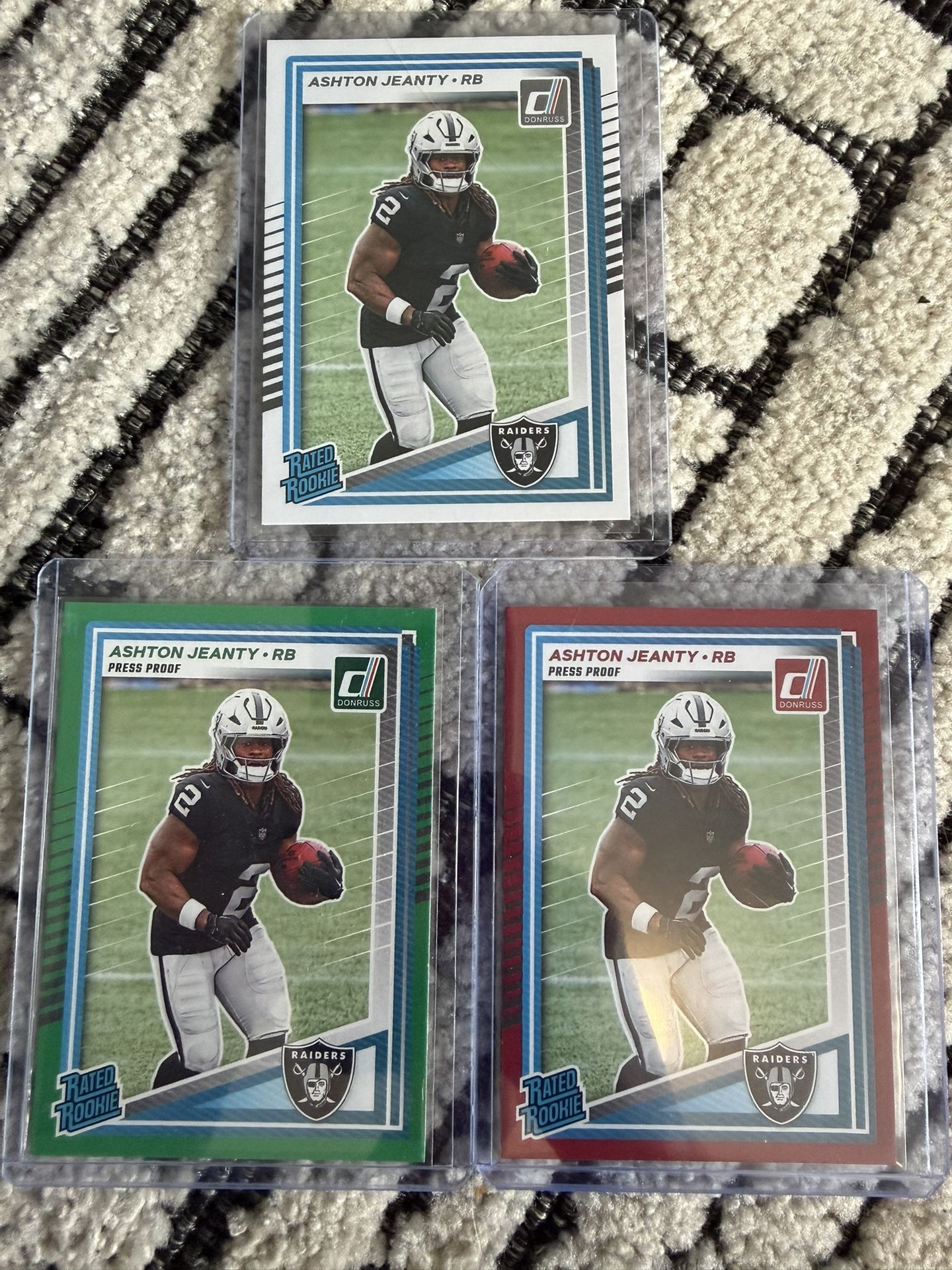 Ashton Jeanty Rated Rookie Lot Red And Green Press Proof