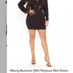 Fashion Nova Mixing Business W Pleasure Dress 1X