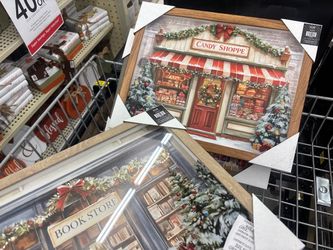 Christmas Storefront Wall Art Prints – hobby lobby set of three