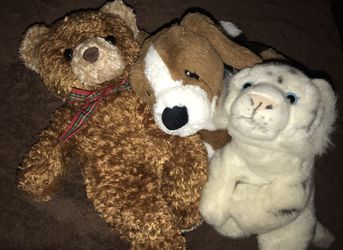 Plush Teddy Bear Dog Tiger Lot Stuffed Animals