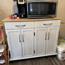 White Kitchen Cart