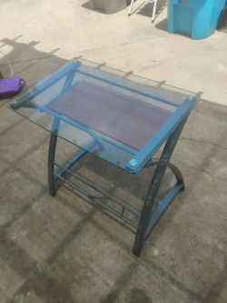 Medium sized desk with glass top