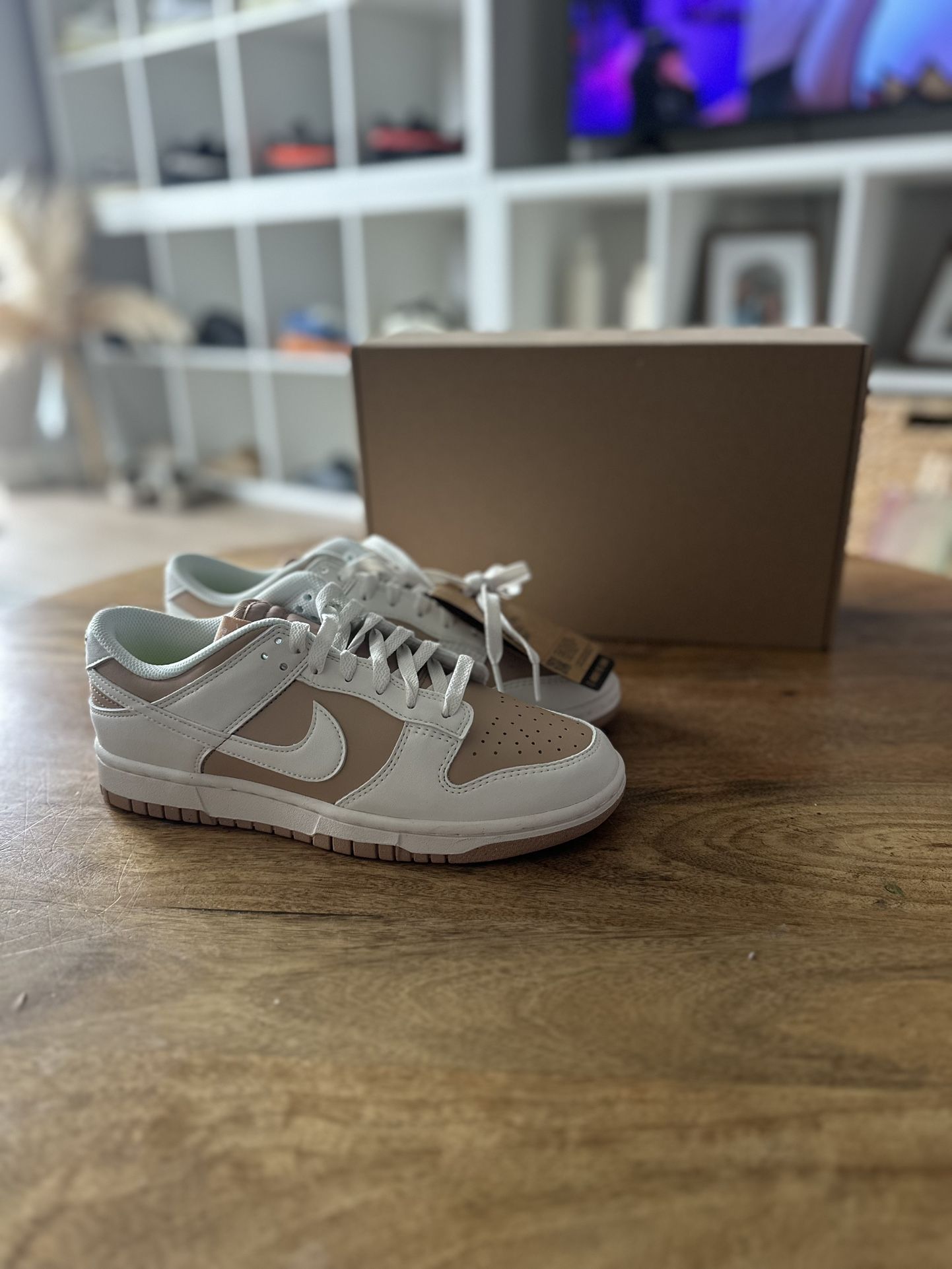 Nike Dunk Low White Brown Size 6.5 & 7 Deadstock