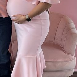 Pink Maternity Dress
