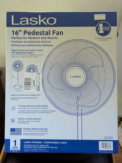 Lasko 16" Pedestal Fan – New in Box