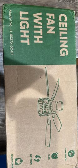 Ceiling Fan with Light, Model IL-8037X-52-01