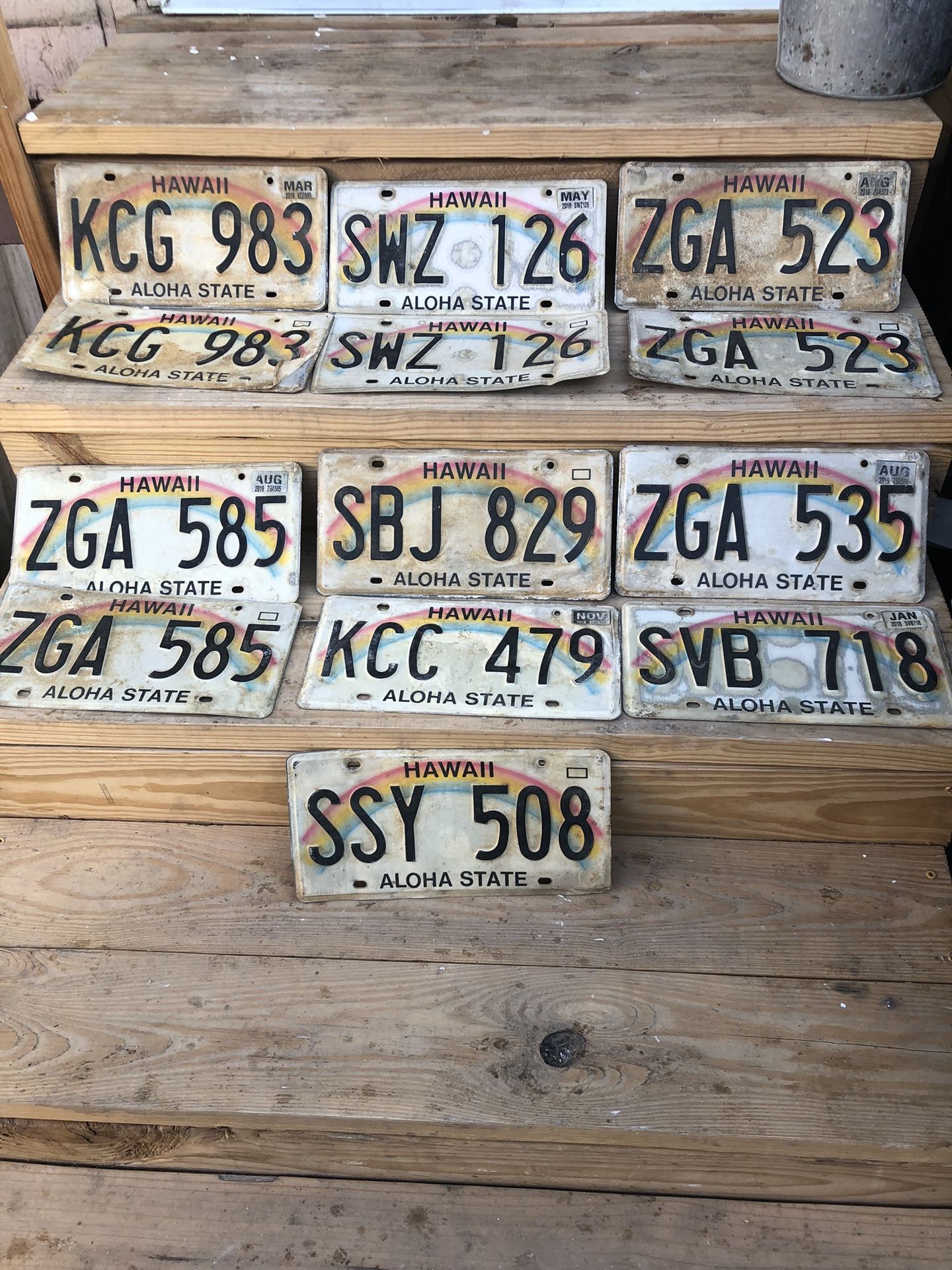 Hawaii Used  License Plates! $5 Bucks Ea.