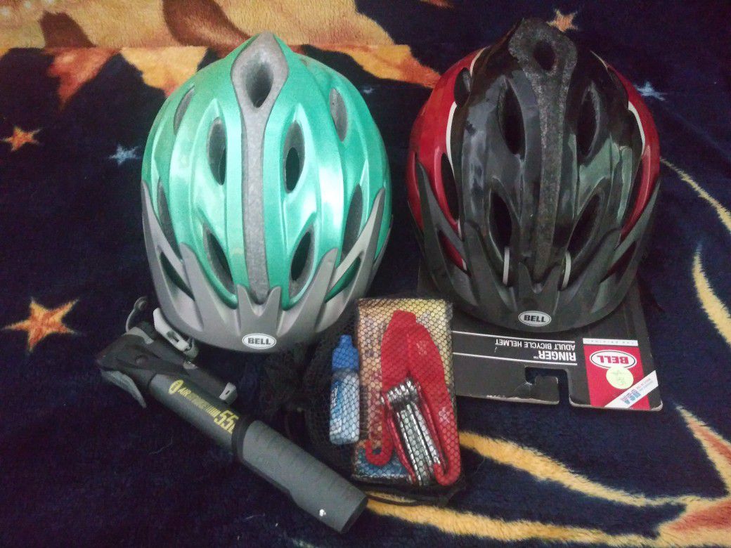Helmet's, basket, and roller blades