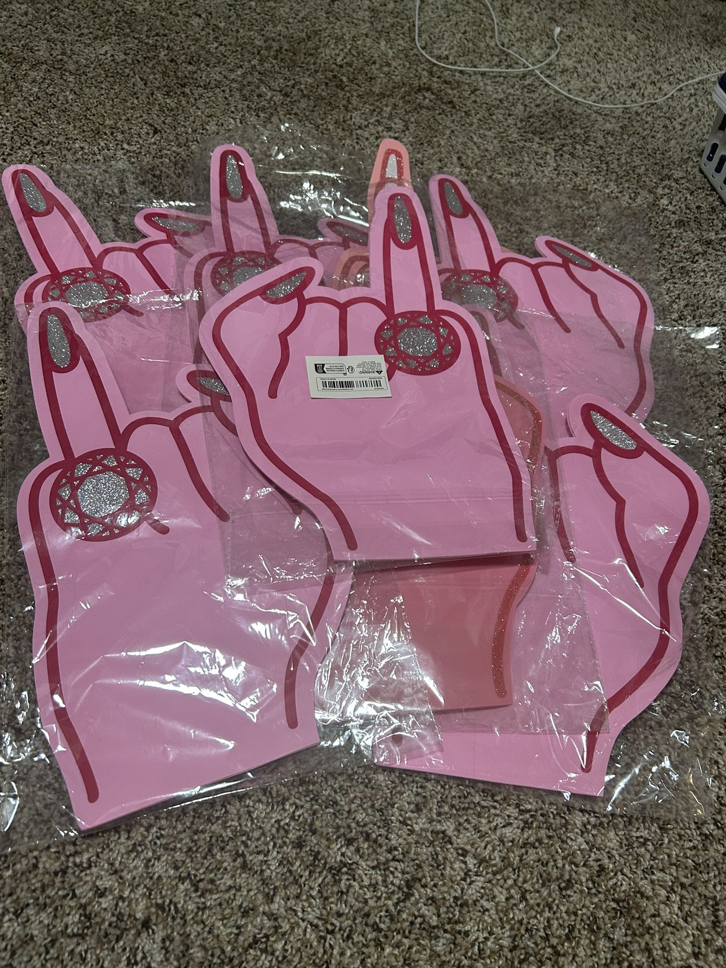 8 Foam Wedding Fingers