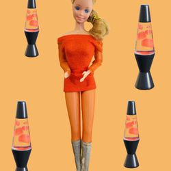 Vintage 1966 Twist N Turn Mattel Barbie W/ Vintage Outfit
