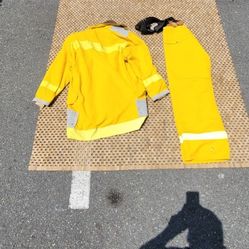 JANESVILLE LION Firefighter Bunker Turnout Coat Nomex, Gore-Tex, Top And Bottom