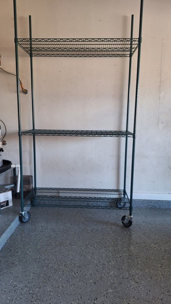 3 Storage Racks Metal Caster Wheels