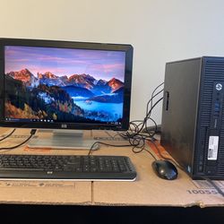 HP EliteDesk 800 G1 1TB 4GB RAM With Monitor, Keyboard, And Mouse Windows 10 Pro