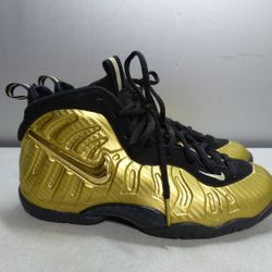 Nike Foamposites Pro Metallic Gold & Black 6Y