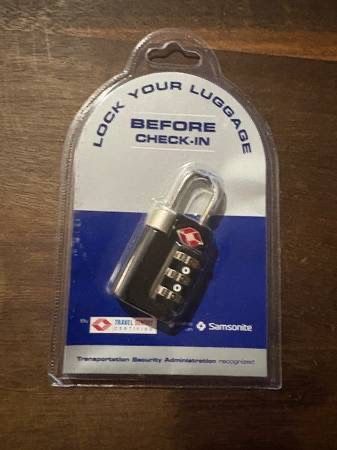 Samsonite 3-Dial TSA Approved Combination Lock *New