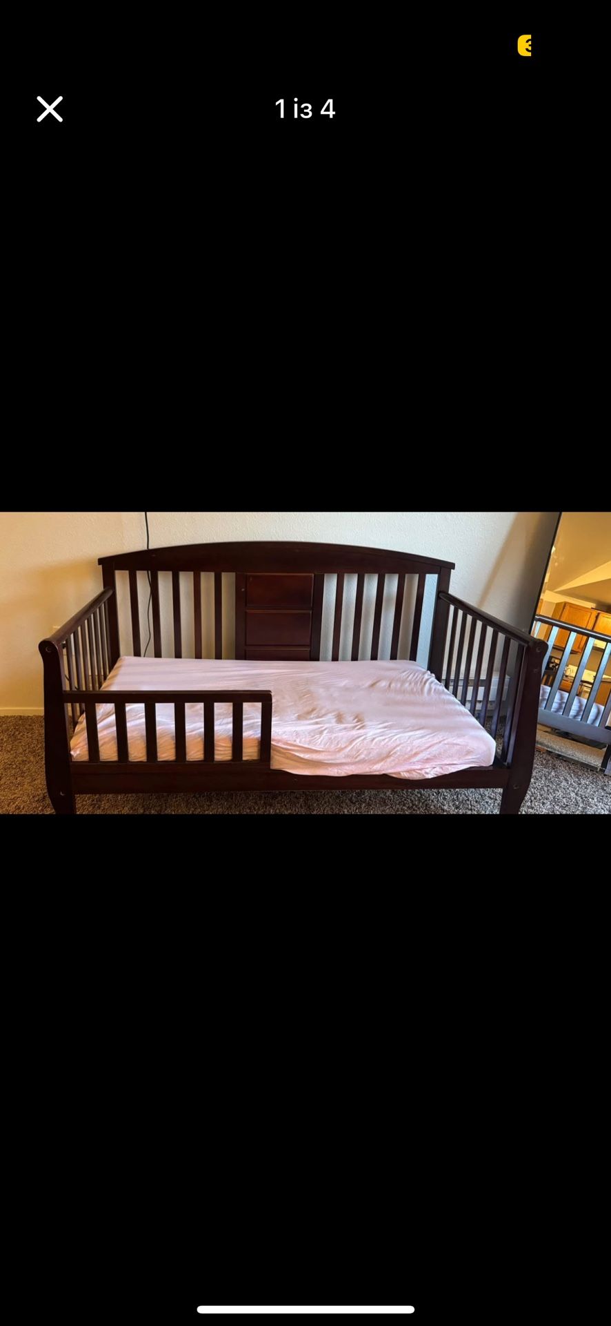 Toddler Bed with Mattress – Great Condition