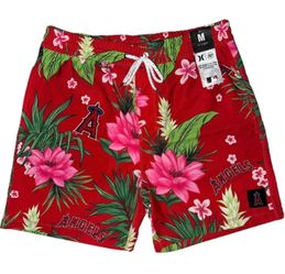 Hurley X ‘47 Los Angeles Angels Board Swim Shorts Mens Medium & Large Hawaiian $55 MSRP