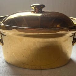 Vintage HALL Golden Glo Oval French Casserole with Lid