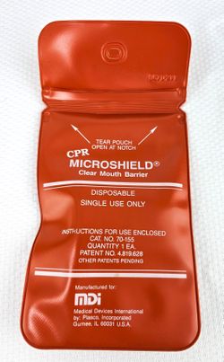 CPR Microshield Clear Mouth Barrier Protection Sealed MDI