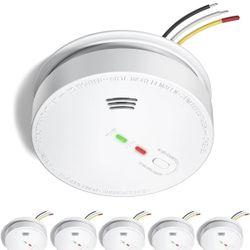 SITERWELL Hardwired Interconnected Smoke Detector, Photoelectric Smoke Alarm