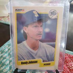 Randy Johnson 1990 Fleer 1993 Leaf 1994 Pinnacle Sportsflics Baseball Cards 
