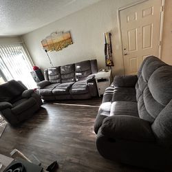 Grey Living Room Couch Set