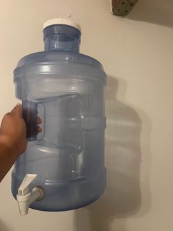 Blue Plastic Water Jug with Spigot