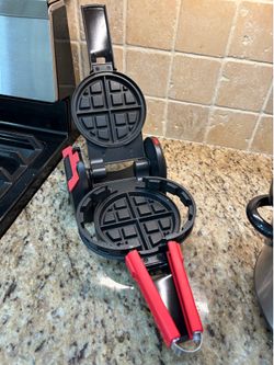 Presto Stuffler Stuffed Waffle Maker,  Black an red