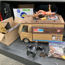 Big Jim 1970S Toy Figure Accessories Truck Lot