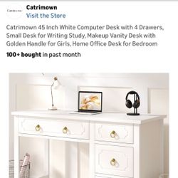 White Desk Or Makeup Vanity 
