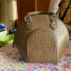 Dome shaped Ostrich texture leather