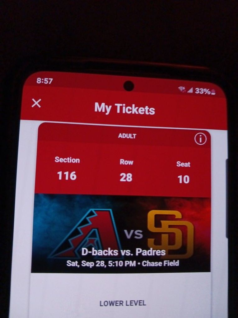 Diamondback vs Padres