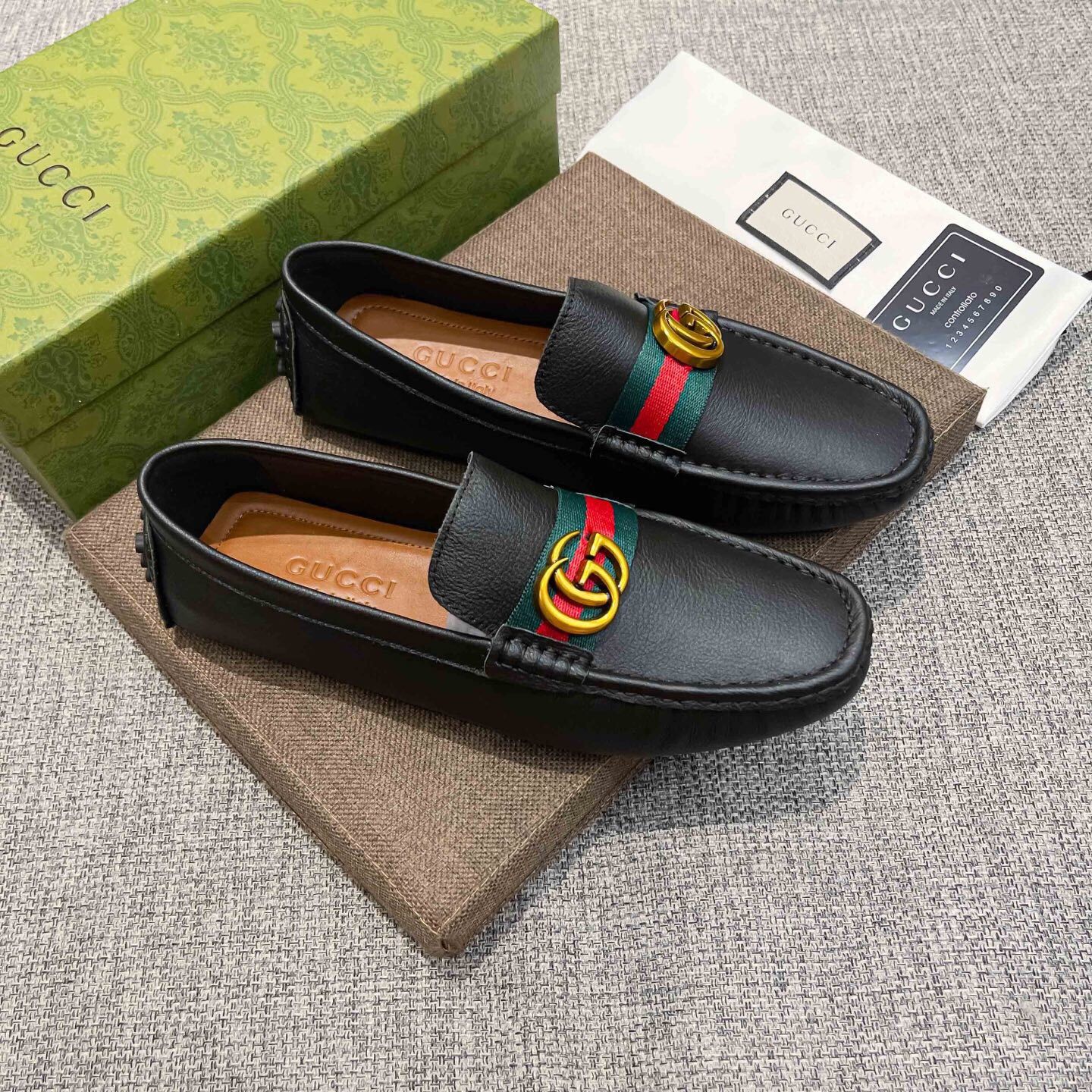 Gucci GG Men’s Leather Shoes With Box New