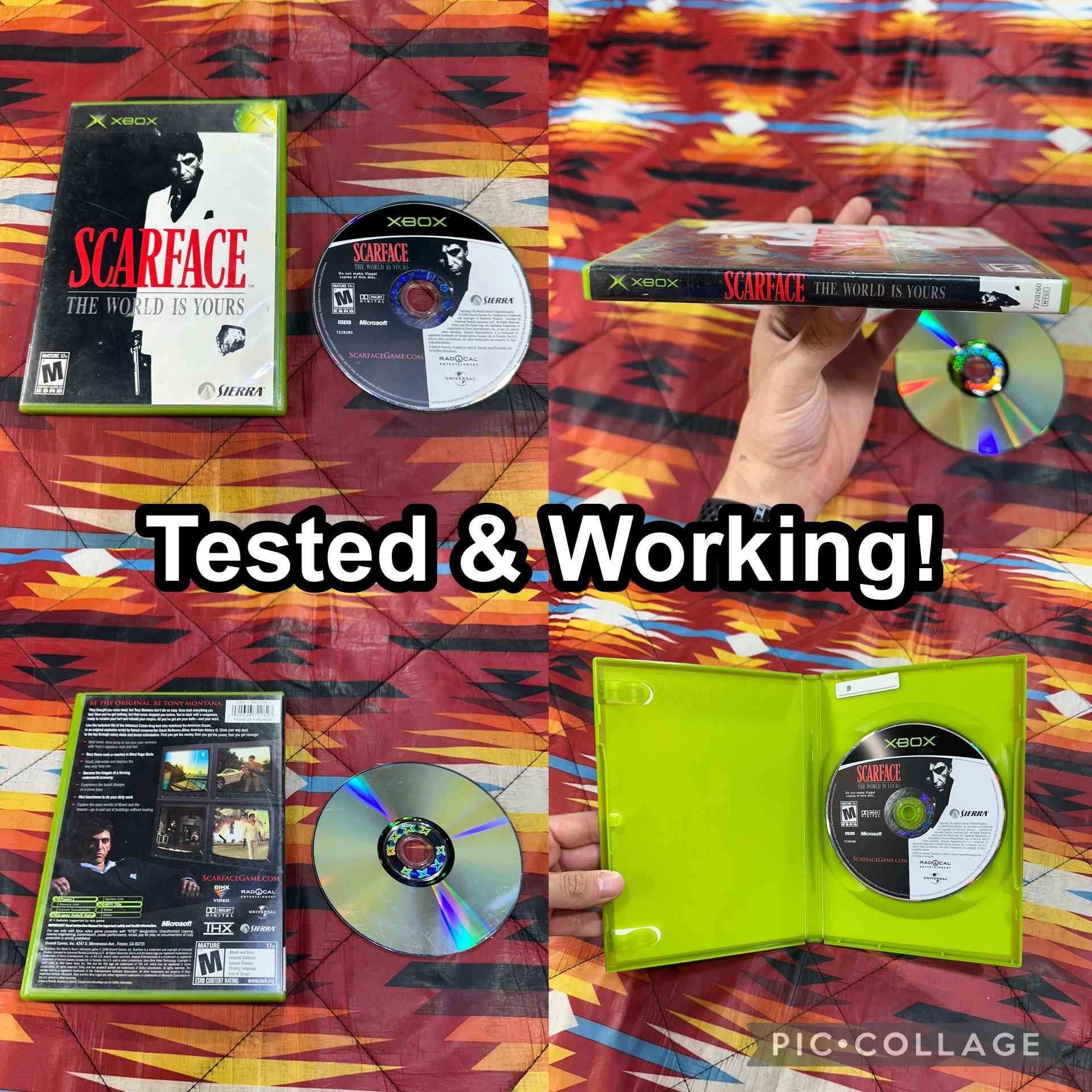 Scarface: The World is Yours (Microsoft Xbox, 2006) Tested & Working! No Manual!