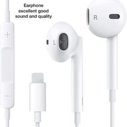 Earphone feat iphone with Lightning connector - WHITE - RMC 