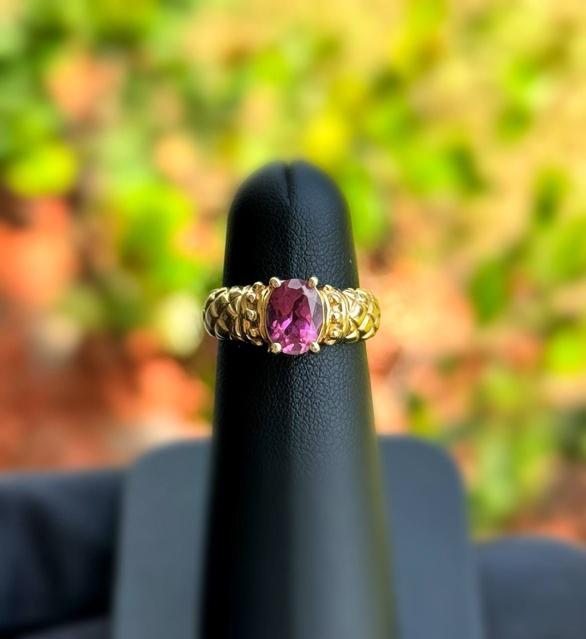 Jewelry 14k solid yellow gold tanzanite 2.00CT ring size 5.25