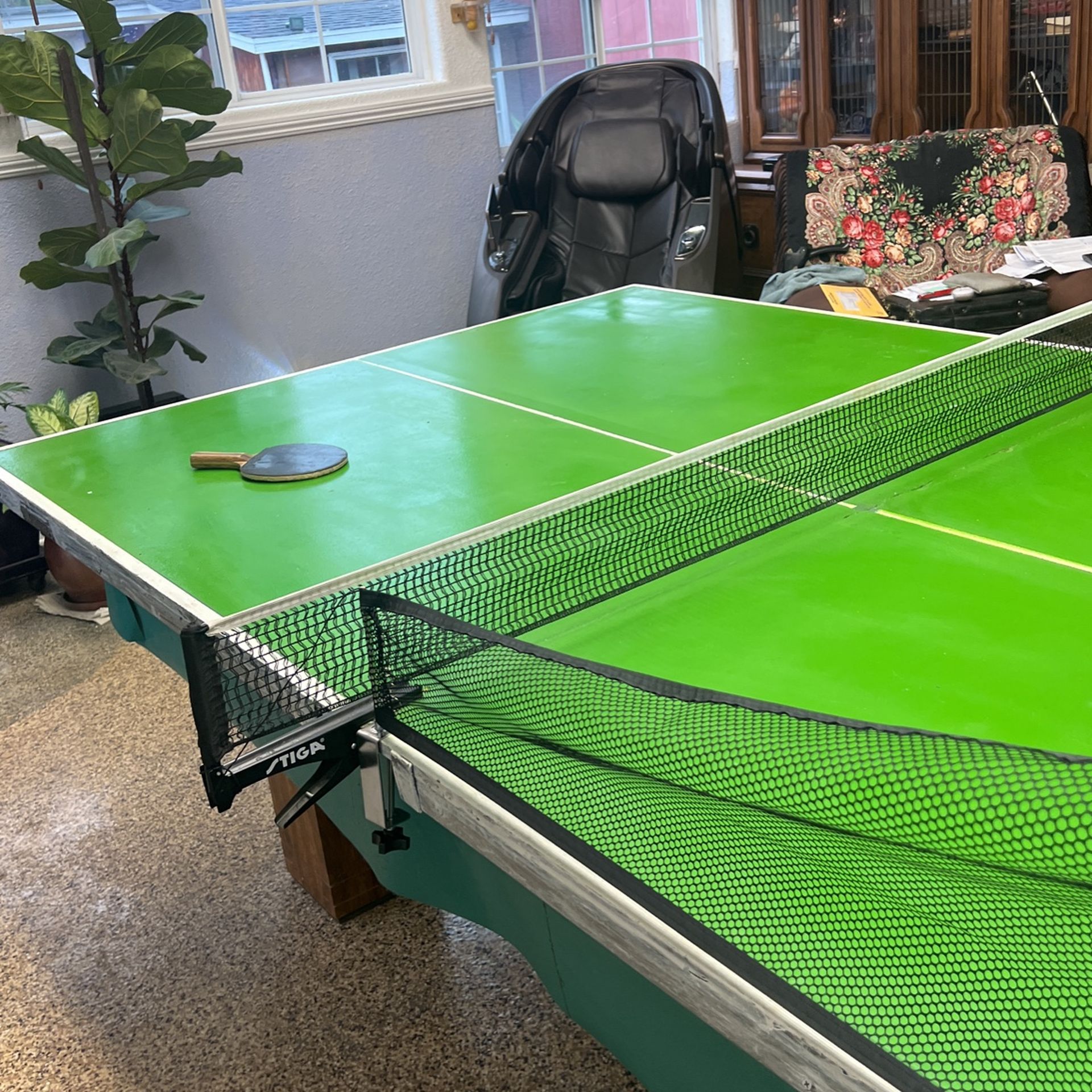 Ping Pong Table And Pool Table Under The Ping Pong.  