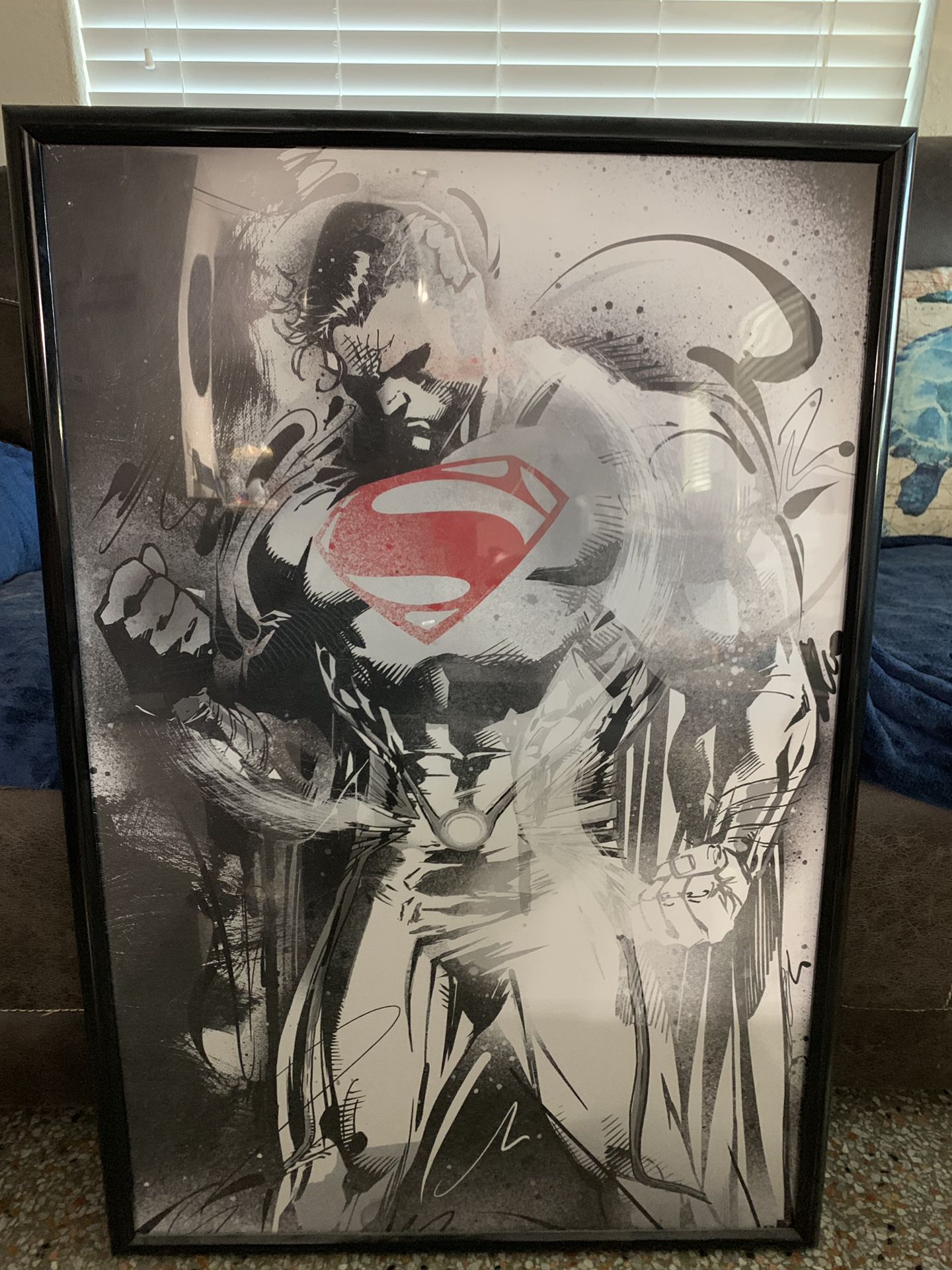 Superman poster with frame