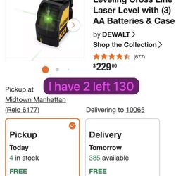 Brand new dealt laser 2 line green