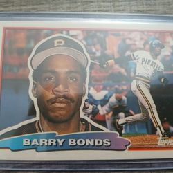 1988 Topps baseball card featuring Barry Bonds during his Pittsburgh Pirates