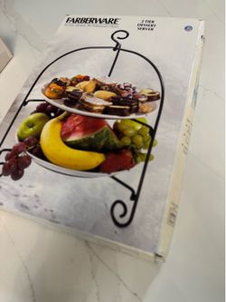 2 tier dessert server