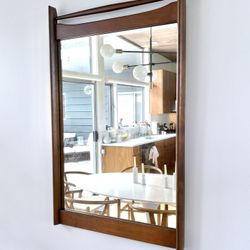 Mid Century Walnut Mirror