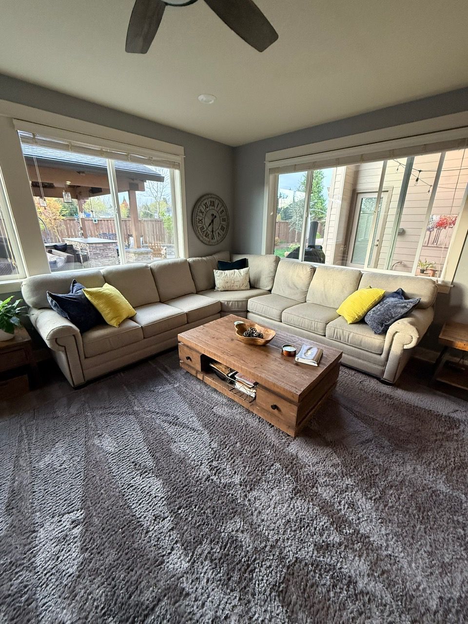 Bassett 10’x10’ Sectional – Gray Tweed – Must Sell This Week