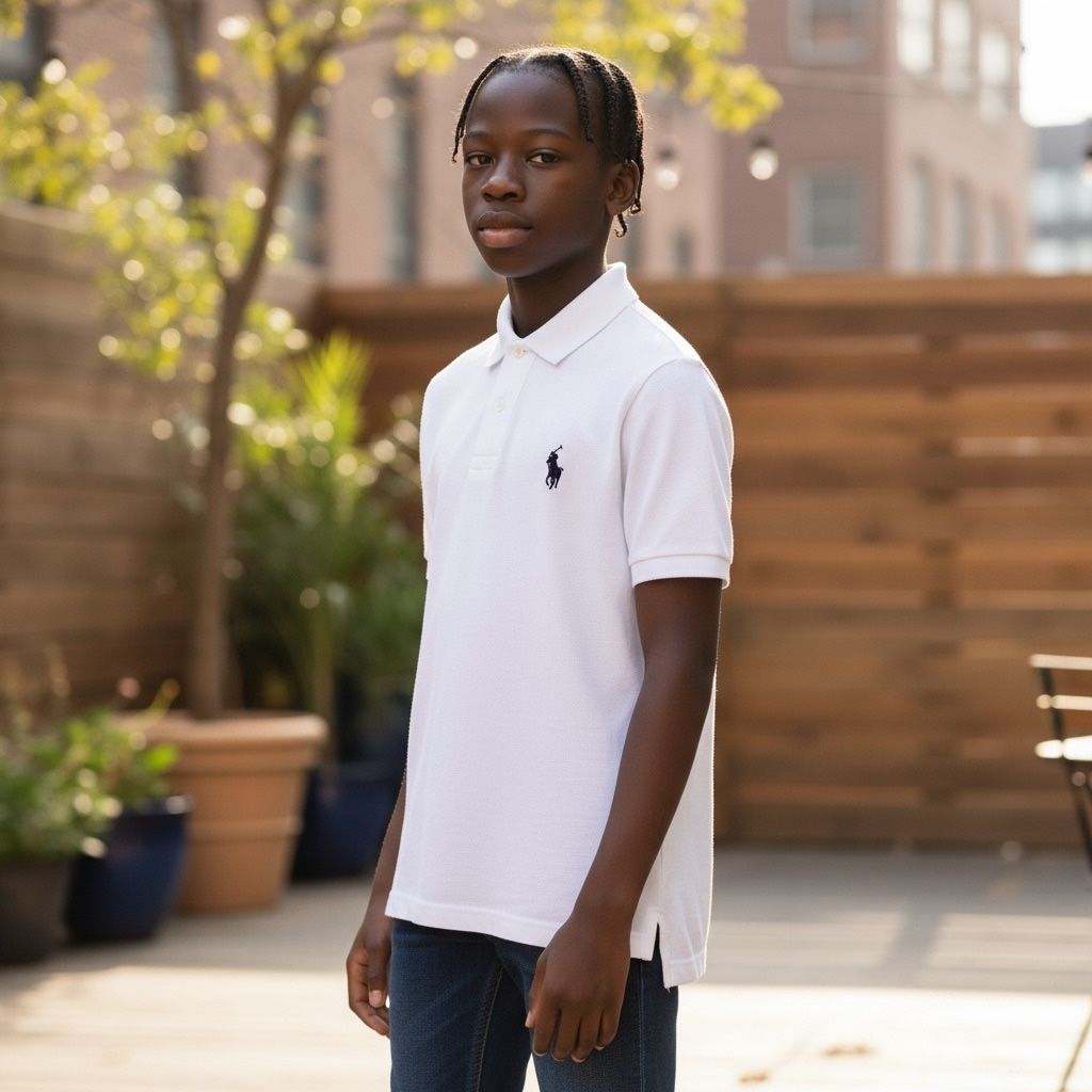 Polo Ralph Lauren White Custom Slim Fit Collard Shirt