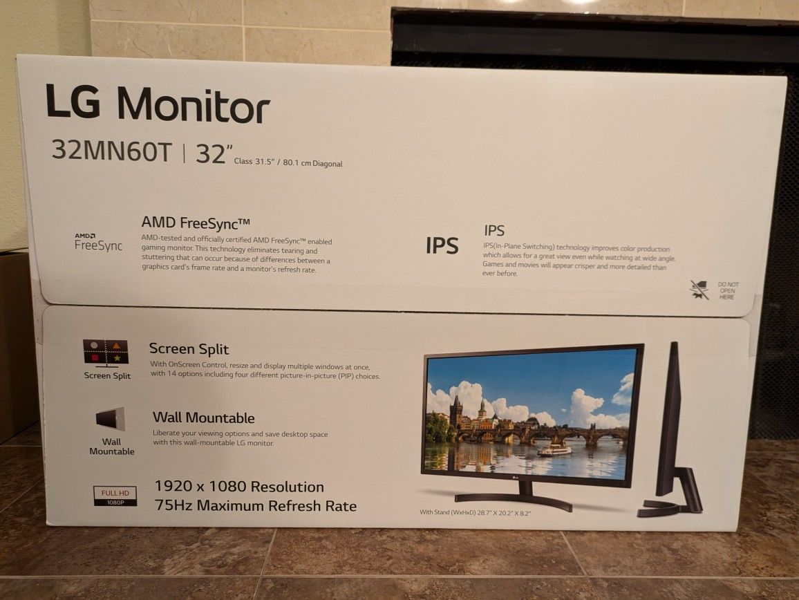 LG Monitor - 32 MN60T - in original box, Like New 