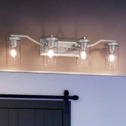 Vanity Light Brushed Nickel 8”H by 34” W